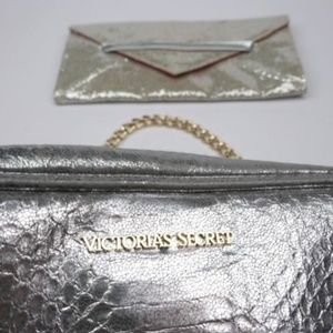 Victoria secret 2 silver hand bags sequin snake